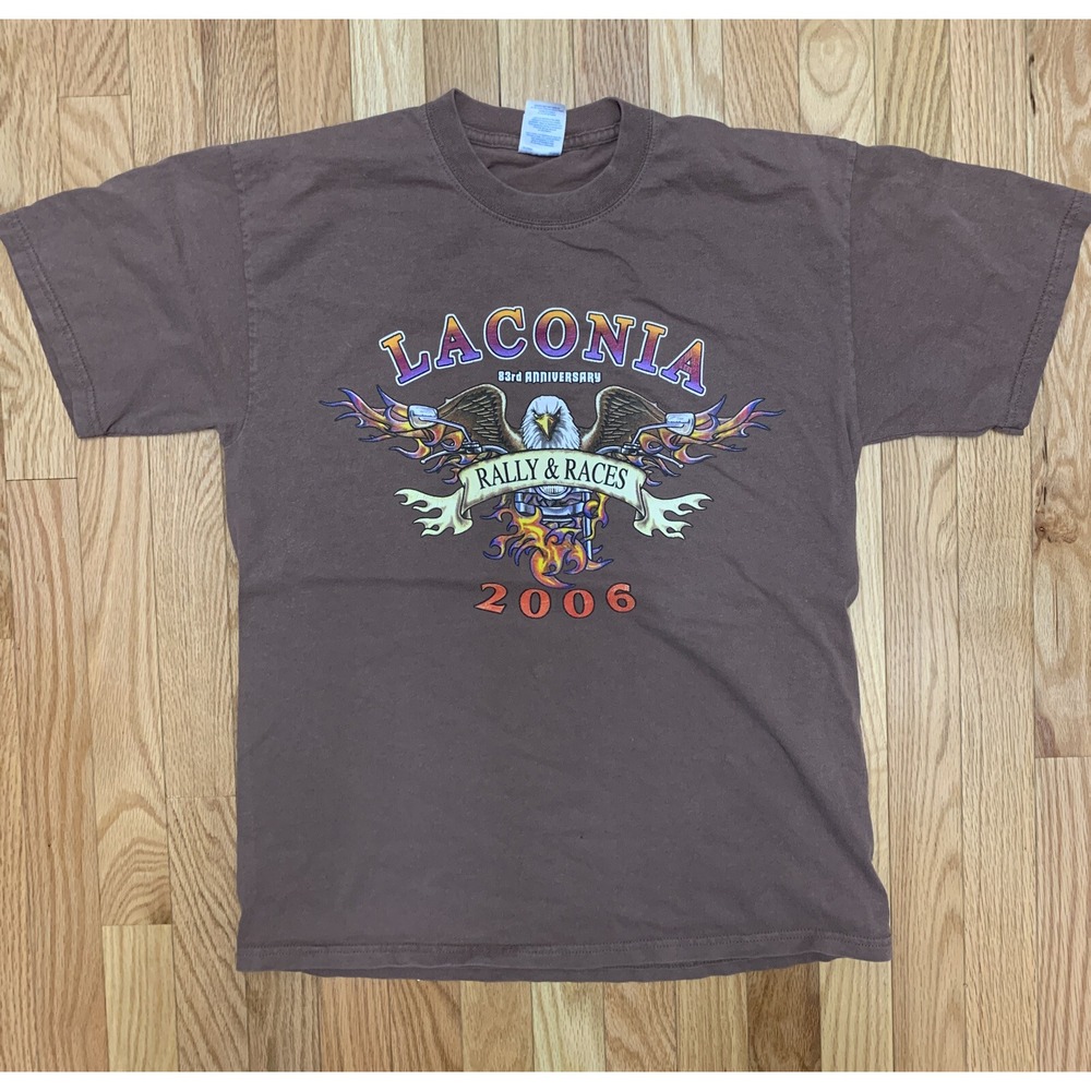 Laconia Rally & Races 2006‎  Eagle Motorcycle T-Shirt